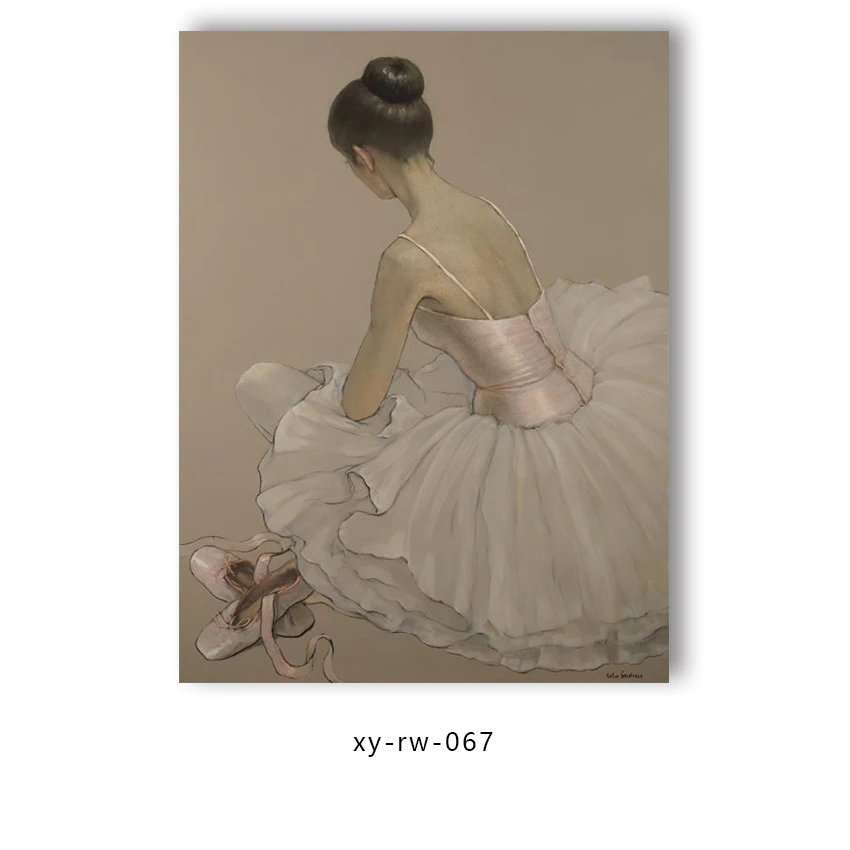 Sexy Ballet Dancing Girl Painting Artwork Canvas Ballet Dancing Paintings People Dancing Home Decoration Wall Paintings