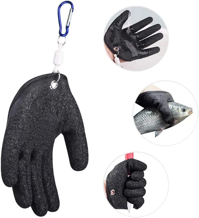 Anti-Cut Fishing Glove Catch Fish Hunting Gloves Anti-Slip Waterproof Latex Fishing Hunting Gloves