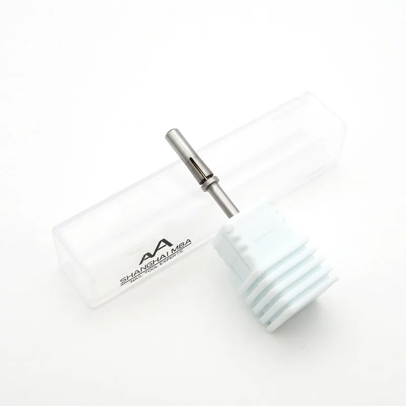 Manicure Pedicure Nail Sanding Band Mandrel Stainless Steel Crystal Easy-Off Holder Nail Drill Bit Sanding Sleeves