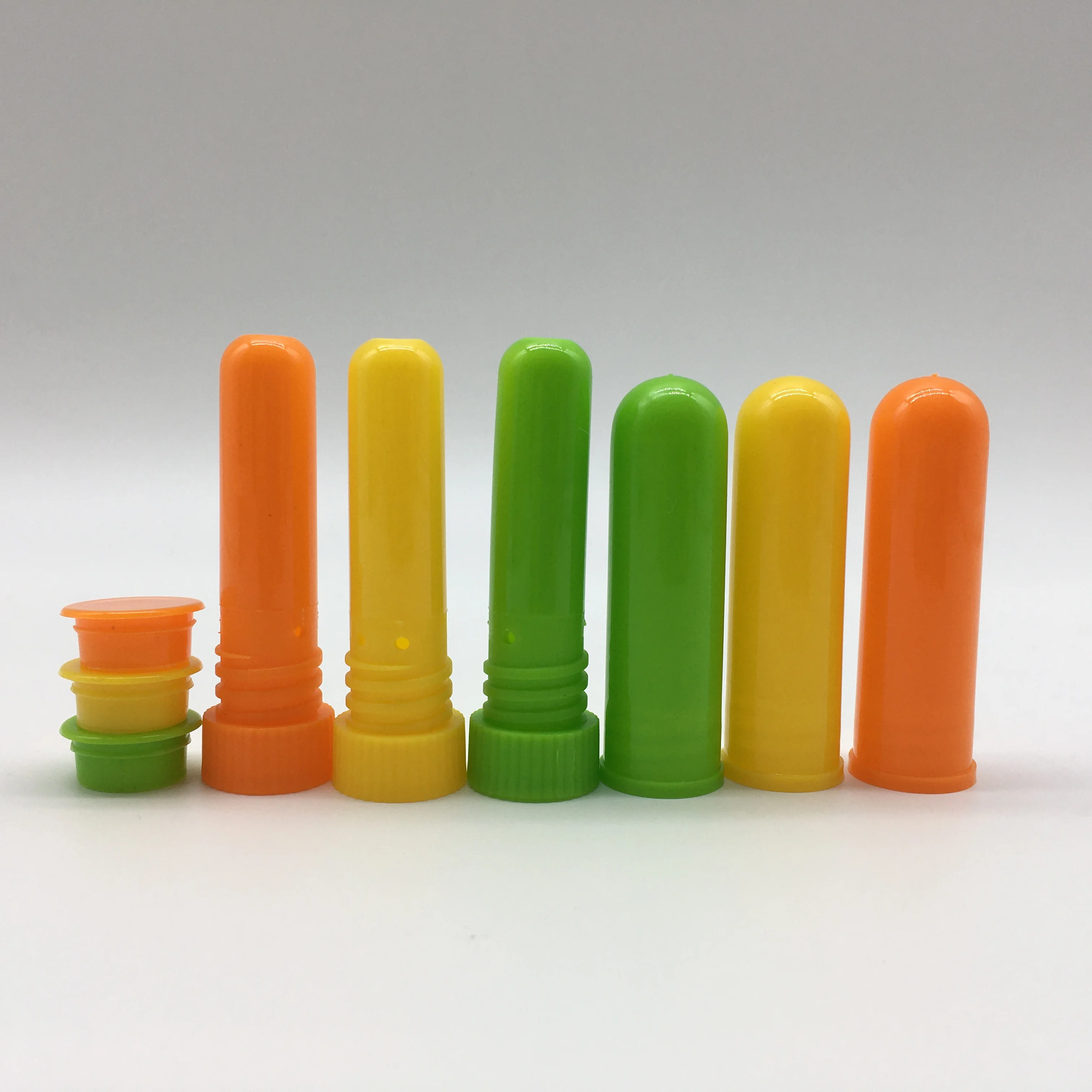 empty Nasal aroma essential oil inhaler with thick cotton wicks 5g nasal inhaler stick