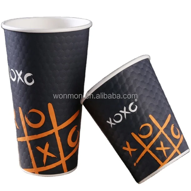 Ice cream cone with Lid Logo Printed Disposable3oz 5oz 8oz 12oz Gold Beer Customized Craft