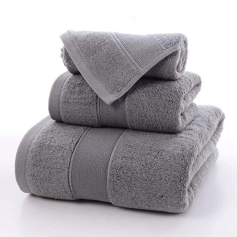 2021 Luxury Bath Towel Set Egyptian 100% Cotton For Bathroom Hotel Bath Towels Set white wholesale 3 set towel