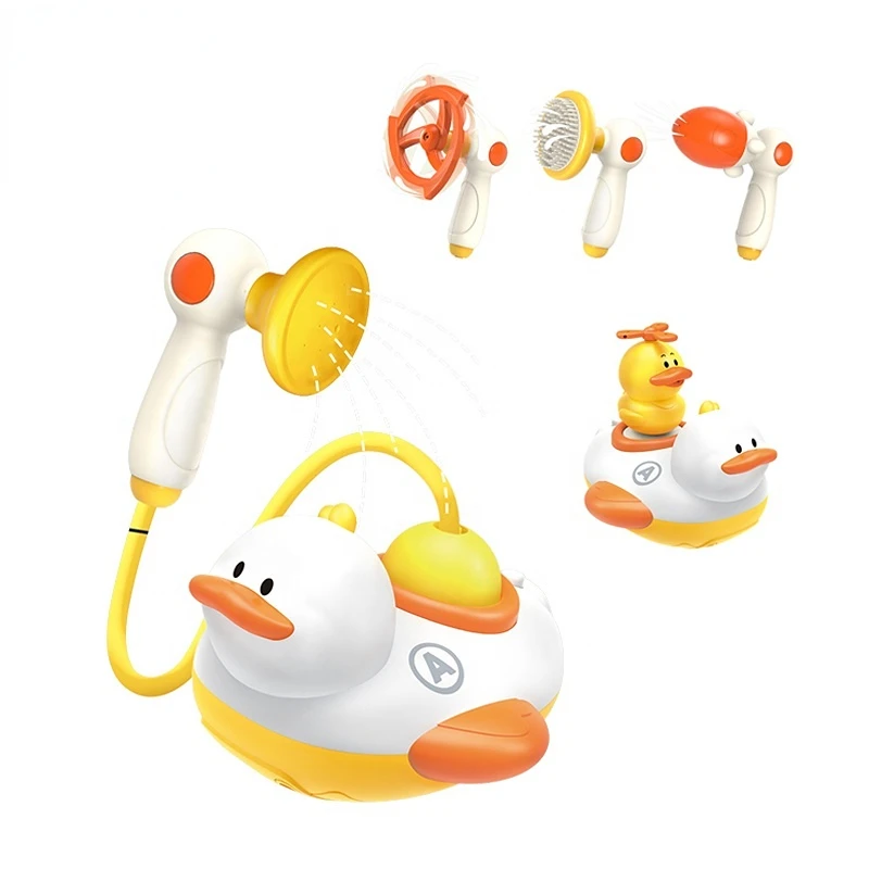 HUADA 2022 Baby Gift Kids Bathroom Bathtub Water Game Electric Duck Toddler Bath Toys Portable Kid Shower Set