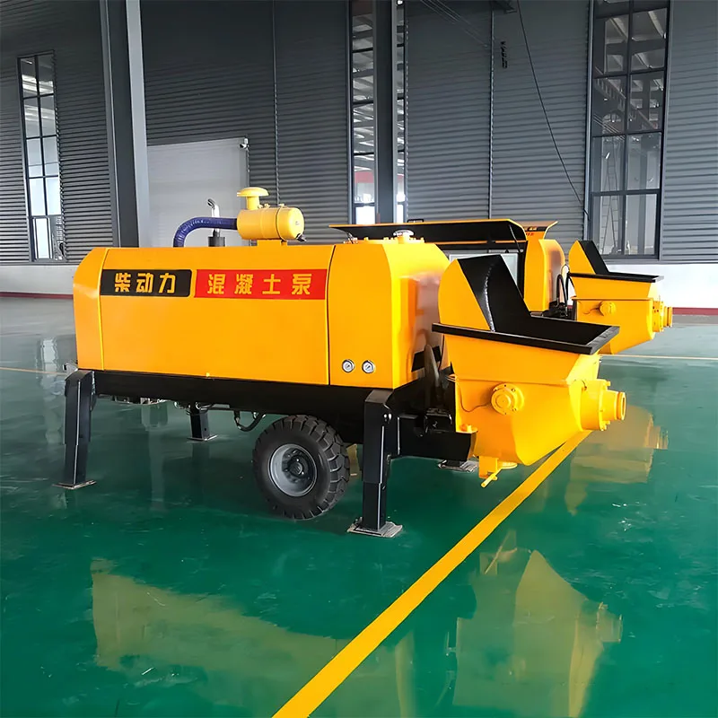 Trailer Mounted Pumps Hb47V Concrete Pump Truck Hydraulic Schwing Diesel Concrete Pump Deutz Dn175 Concrete Pump Clamp