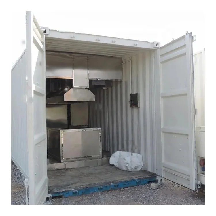 Mobile container Crematorium Cremation Machine Diesel Fired Human Crematory Oven Incinerator