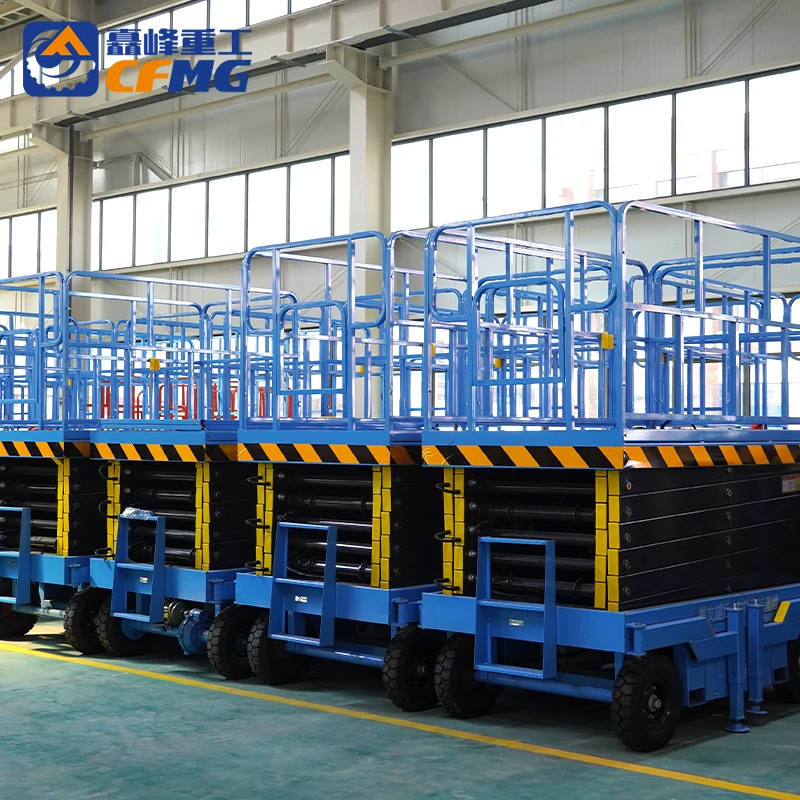 CFMG 4m-18m Mobile Hydraulic Battery Manual Movable Electric Scissor Lift Platform Aerial Work Scissor Lift With CE ISO