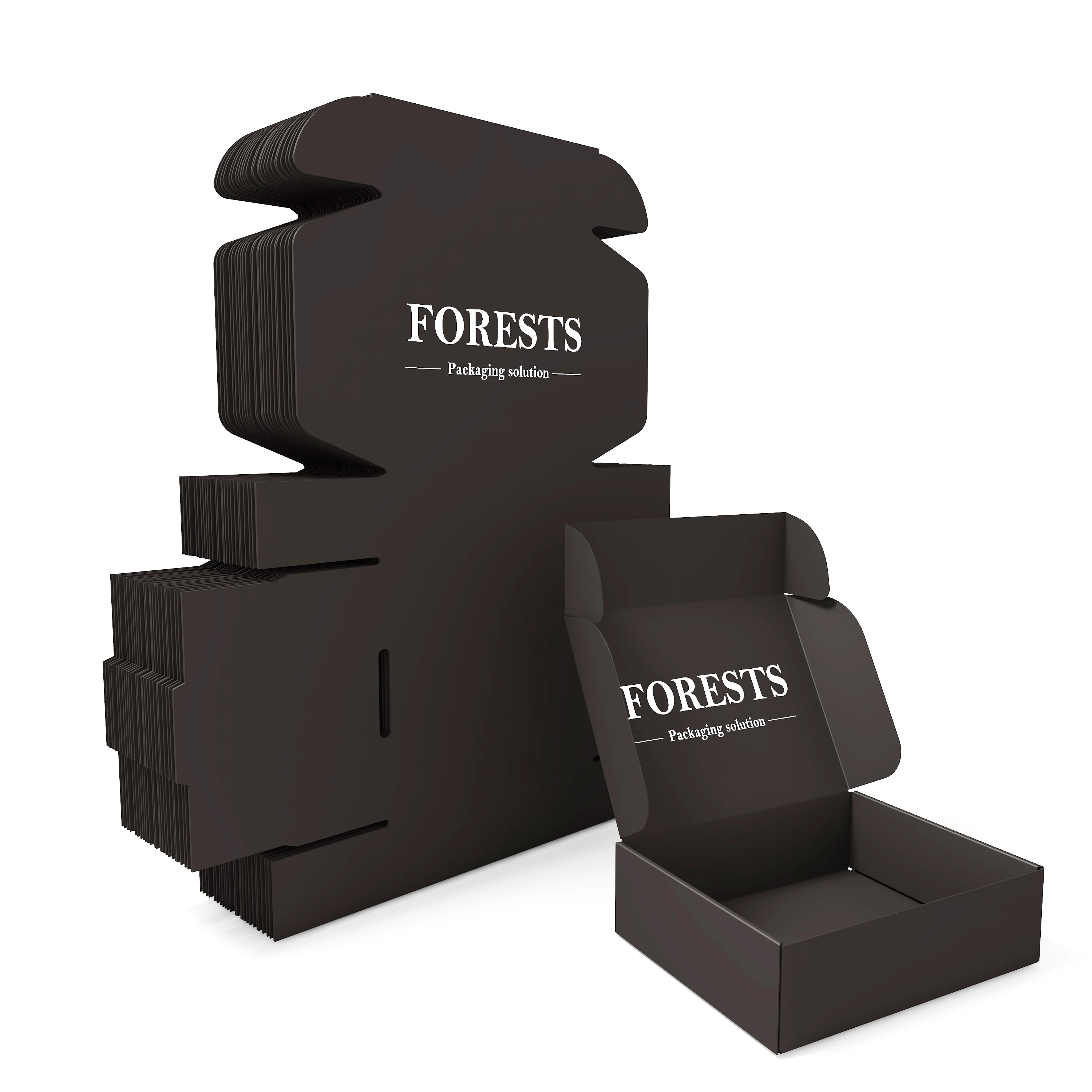 Factory Supply Free sample custom black color hardboard paper custom shipping corrugated subscription boxes for business
