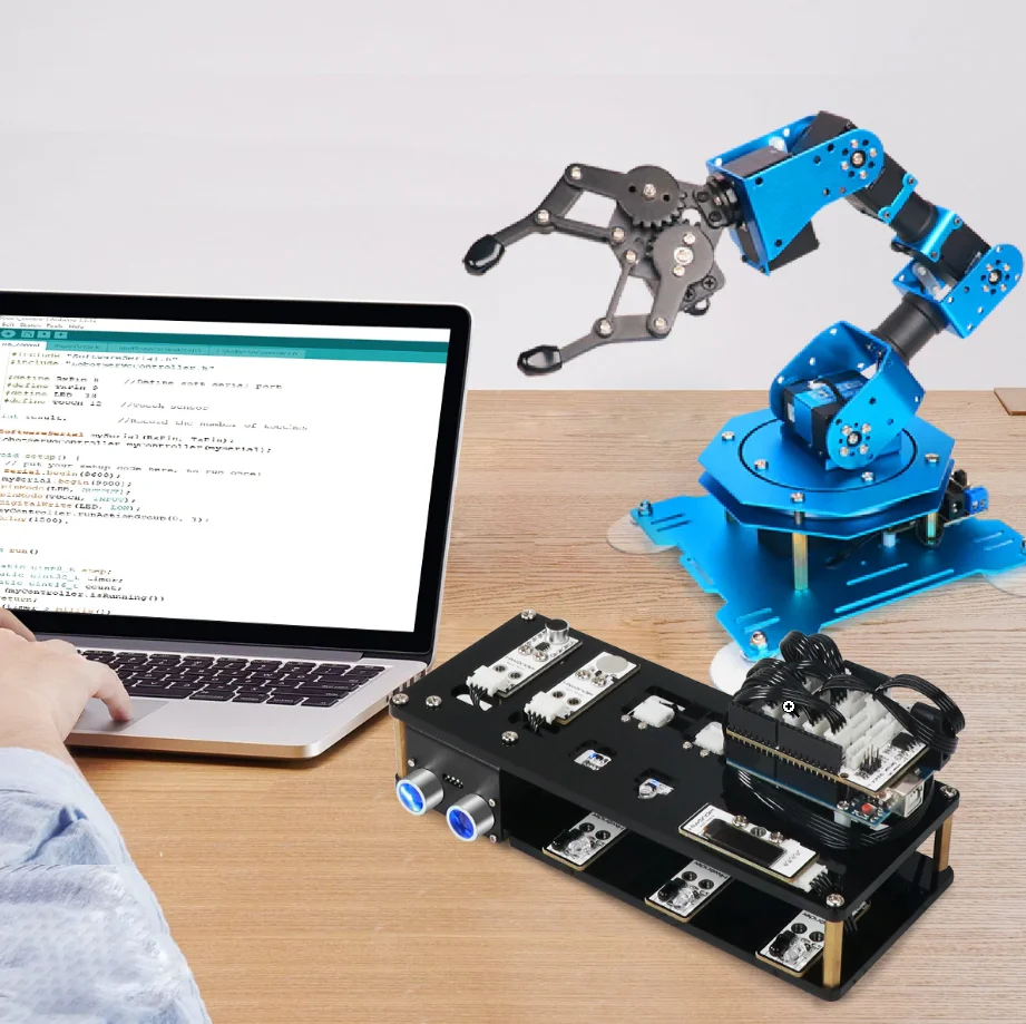 Новое поступление робот DIY для Arduino U-NO R3 проект робот-манипулятор Starter Kit с роботом сенсор комплект паровой образования