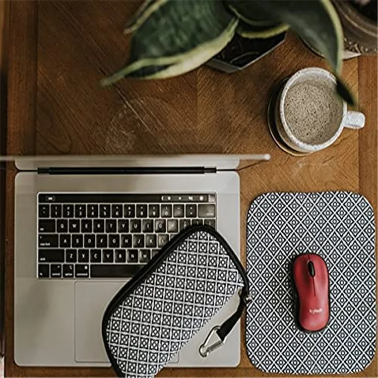 Travel Mouse Case Electronics Organizer Bag Laptop Cord Cable Accessory Pouch with Extra Rolled Up Travel Mouse Pad