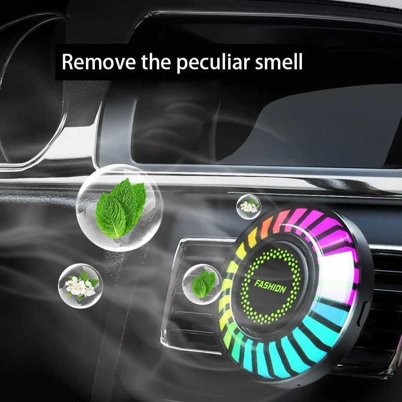 Car Aromatherapy Rhythm Light Atmosphere Light RGB Colorful Aromatherapy Music Rhythm Pickup Strip Lights APP Atmosphere Lamp