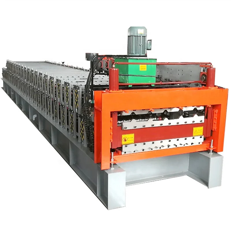 Double deck corrugated and IBR roofing panel  roll forming machine