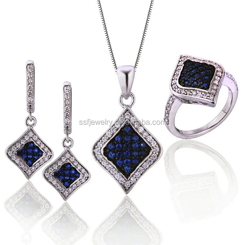 Wholesale Rose Zirconia Stone Purple Gold Plated 925 Sterling Silver Amethyst Crystal Women Jewelry Set