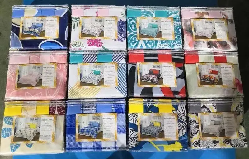 Factory Wholesale Semi Stock Bedsheet Bales  Microfiber Full Bedsheets Sets Egyptian Cotton