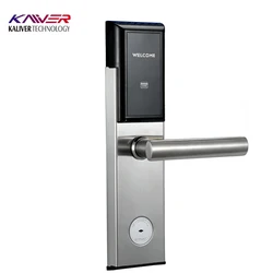 Free Software Electronic RFID Card Key Hotel Door Lock with Card and Manual Key