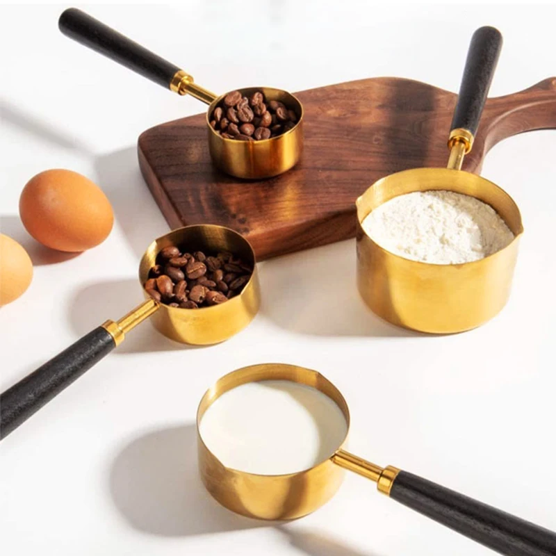 Wholesale Kitchen Cooking Baking  Custom 8 piece Stainless Steel Measuring Cups And Spoon Set