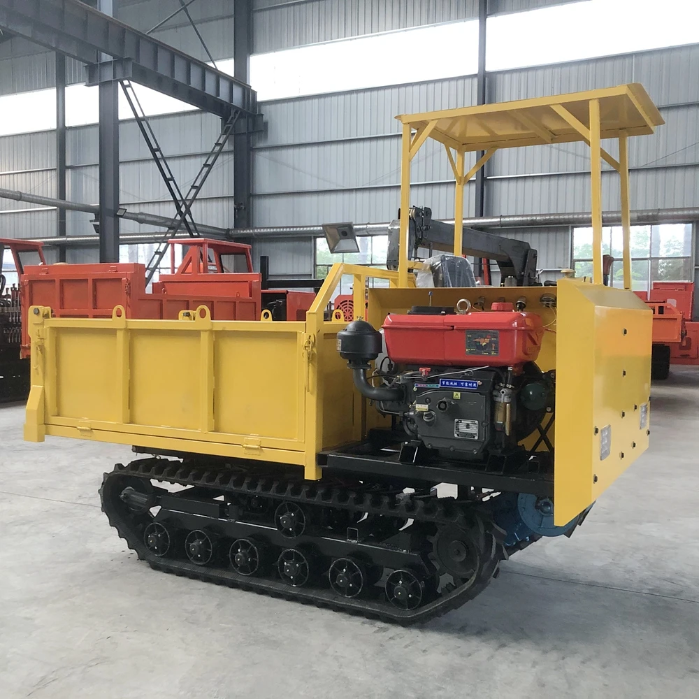 Mini Dumper Truck Rubber Track Crawler Dumper Car Crawler Transporter Diesel for Sale