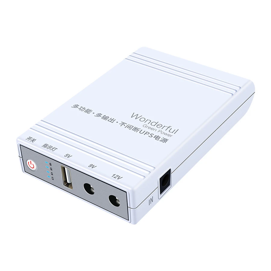 WGP UPS Supply Online USB Power Bank 1A 2A 5V 9V 12v Mini UPS for WiFi Router Modem CCTV Camera Mobile Phone Home /