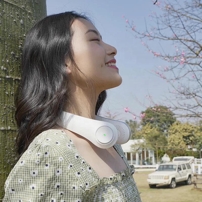 Korea popular 2400mah neck fan rechargeable,neck battery,neck fan usb