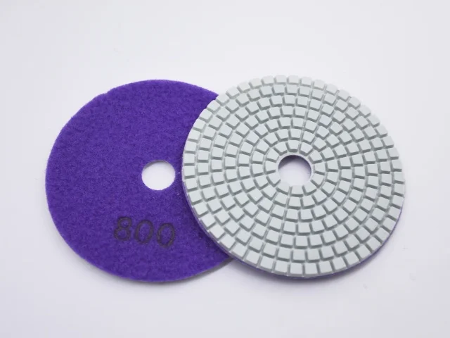 Diamond Polishing Pads for Angle Grinder, 4 inch Wet/Dry 8 Piece Set Granite Stone Concrete Countertops Marble