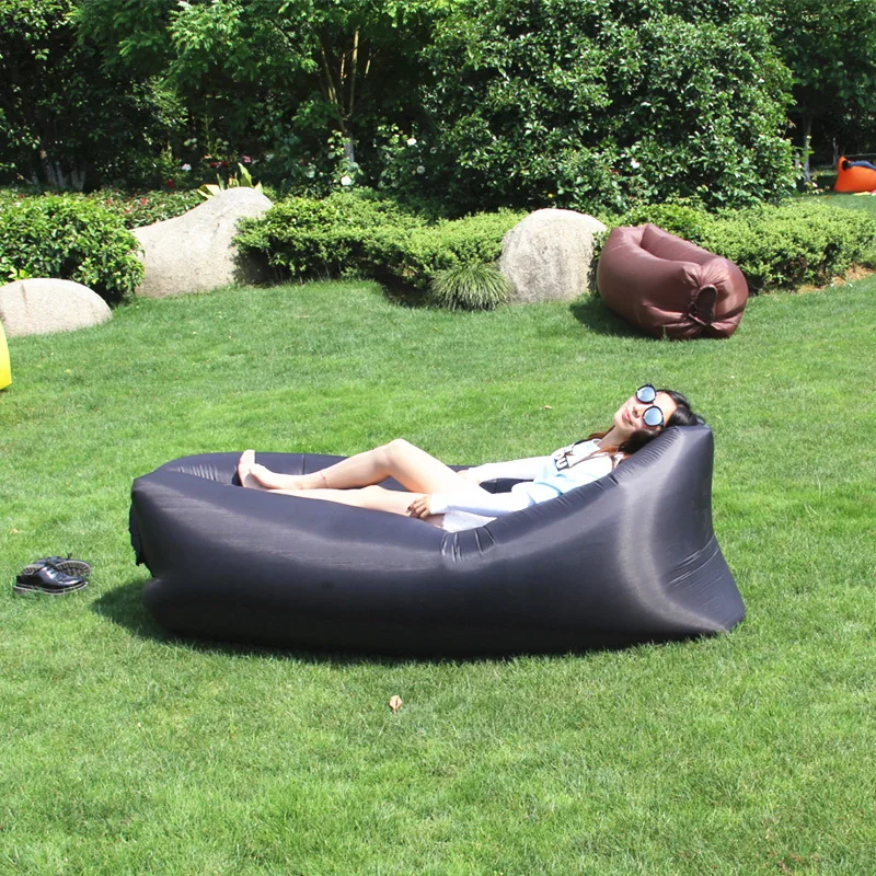
camping outdoor lazy bed portable inflatable air sofa for beach pool backyard 