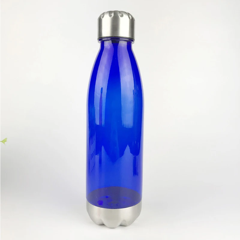Outdoor Water Bottle Custom Colorful Cola Cup Eco Friendly Stainless Steel Cover Bottom Bowling Sports Gym Plastic 7.2x25.5cm PS