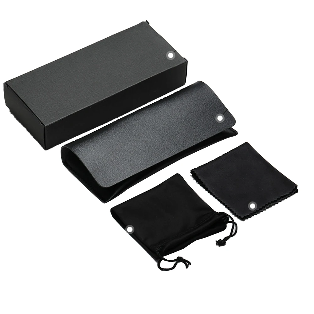 High luxury glasses case leather custom logo pu cover for
