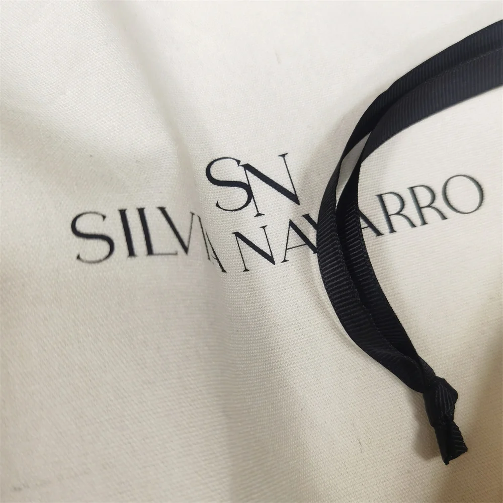 Cotton Canvas Cosmetic Drawstring Bag Custom Logo Makeup Drawstring Shoe Bag Eco Cloth Drawstring Pouch For Tote Bag