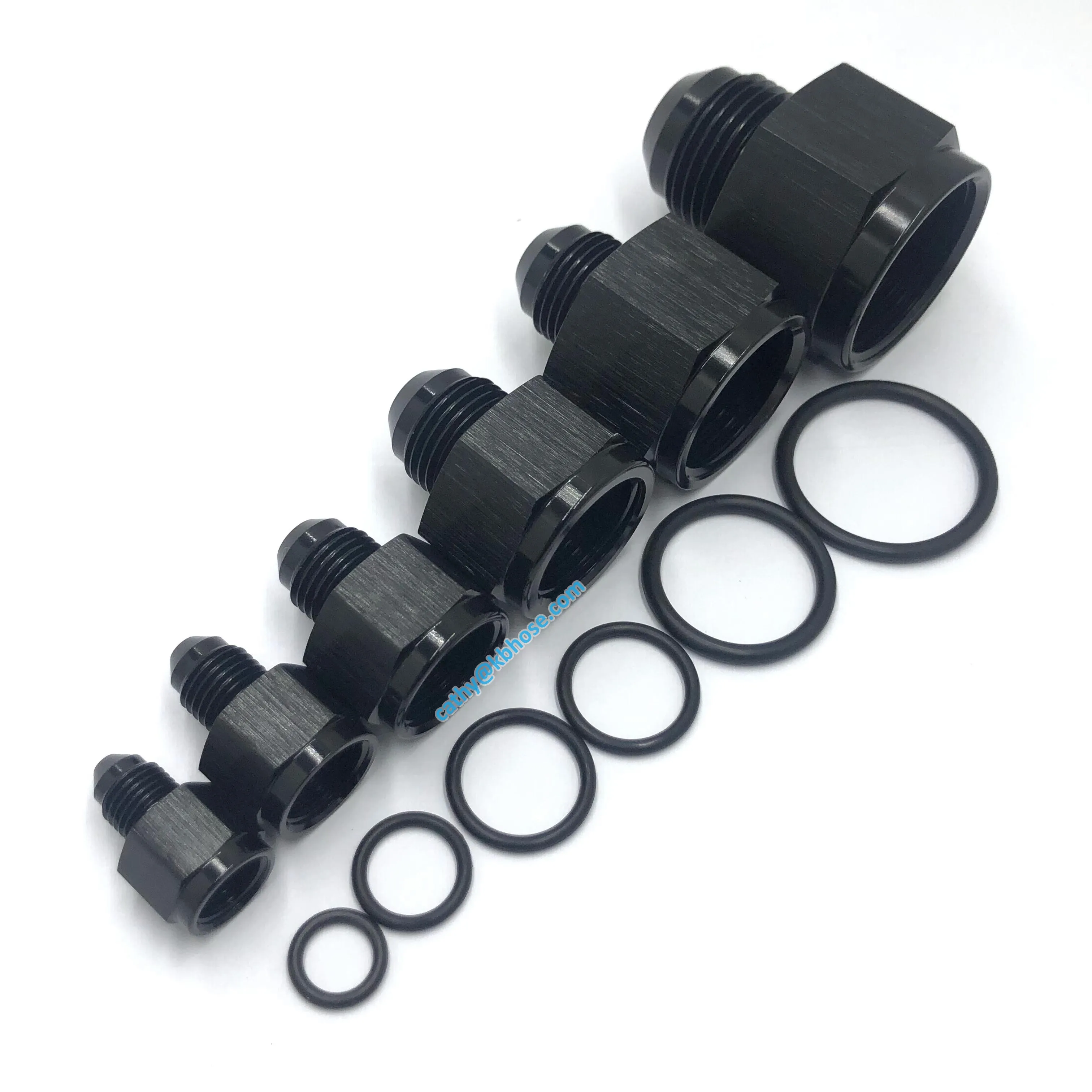 High Quality Aluminum Anodized Female AN to Male AN Flare Fuel Oil Hose Line Pipe Adapter AN Flare Reducer Fitting