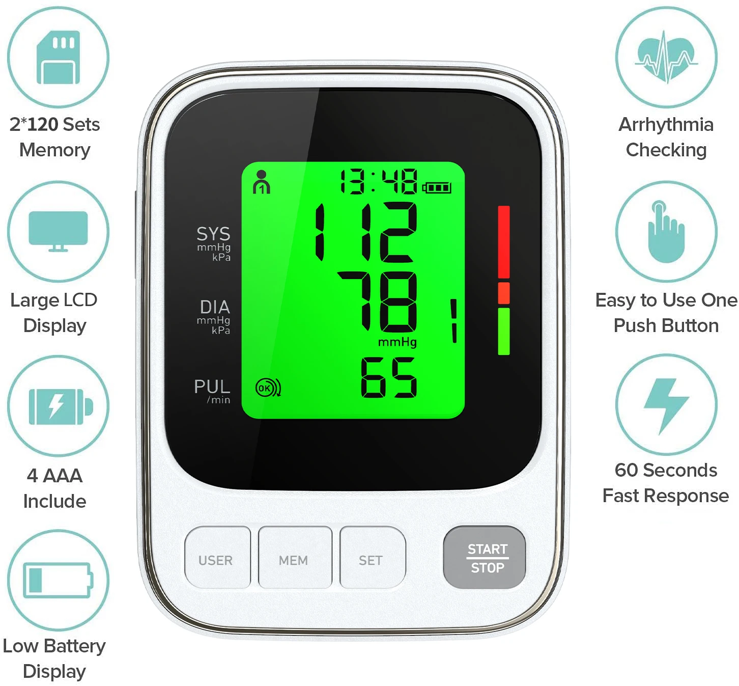 Guangdong Manufacturer Supply Medical  Device Blood Pressure Monitor  For Home Use