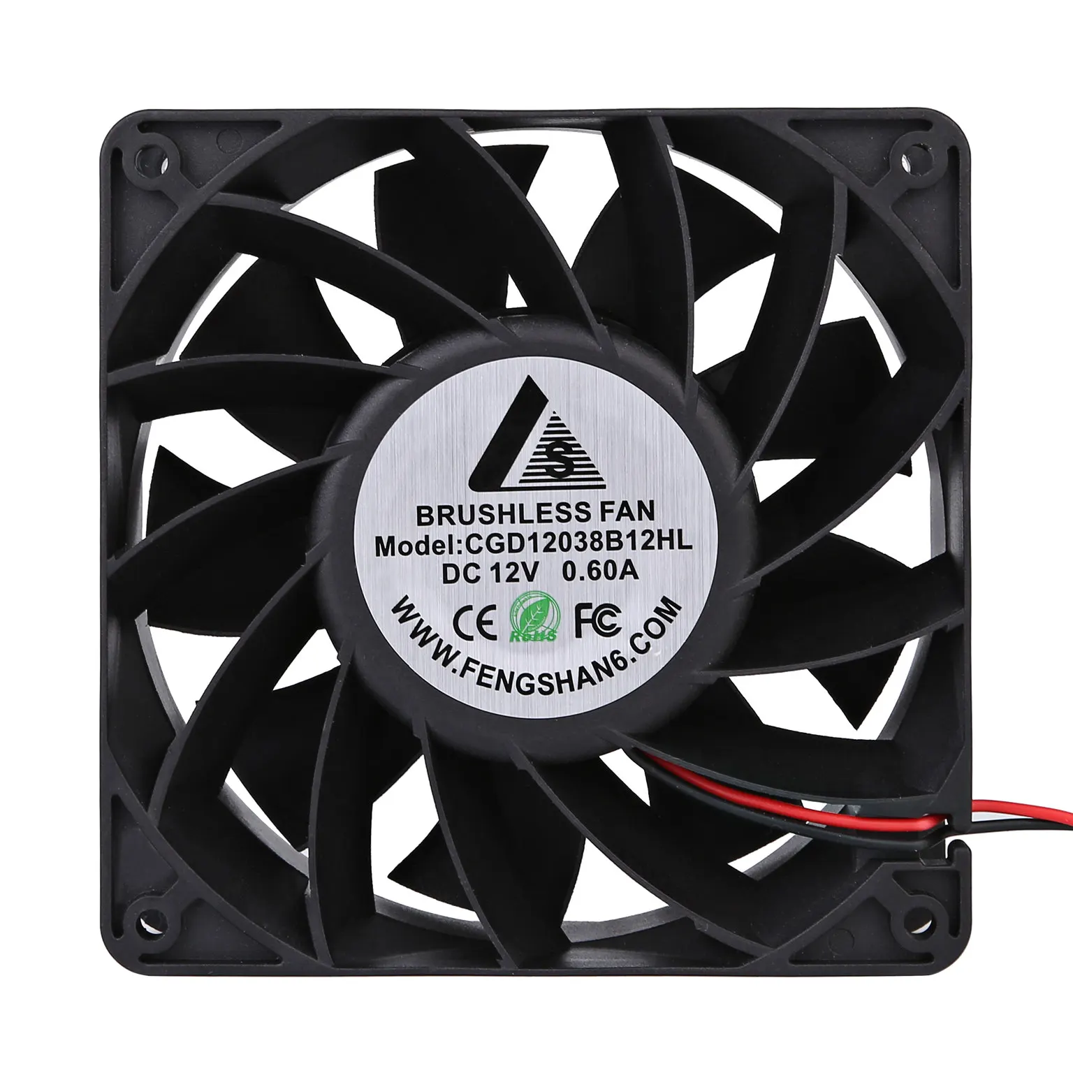 5500 rpm High Speed Two-Ball Bearing 24v 48v 12038 dc 12v 120mm Cooling Fan