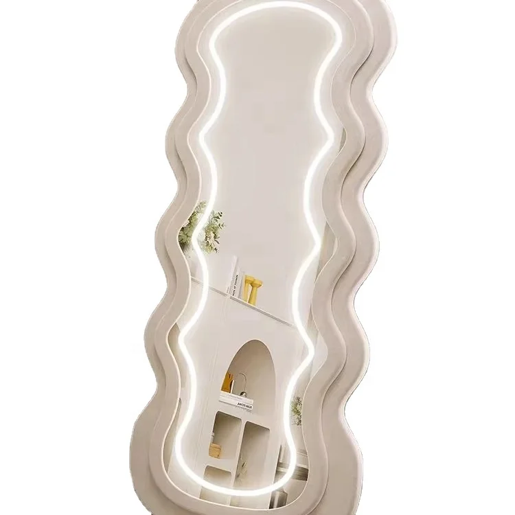 Irregular Wave Shaped LED Luminous Mirror
