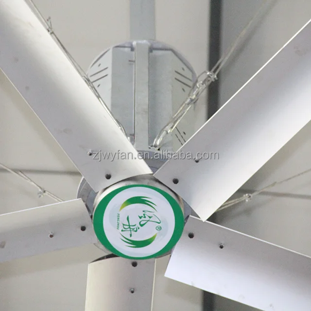 7.32m/24f Industrial Exhaust Fans 1.5kw 5  Aluminum Blade Hvls Industrial Big Ceiling Fan For Large Farm