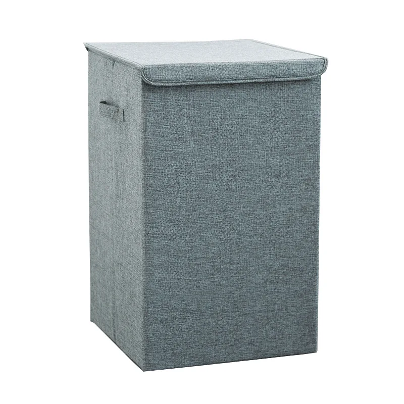 Household Saving Space Moderne Wasmand Folding Laundry Basket With Cover