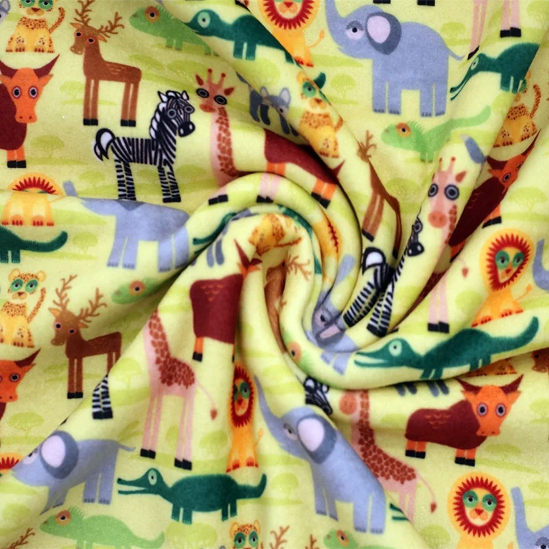 Custom Digital Printed Squish Fabric 4 Ways Stretch Fabric Double Side Minky Fabric