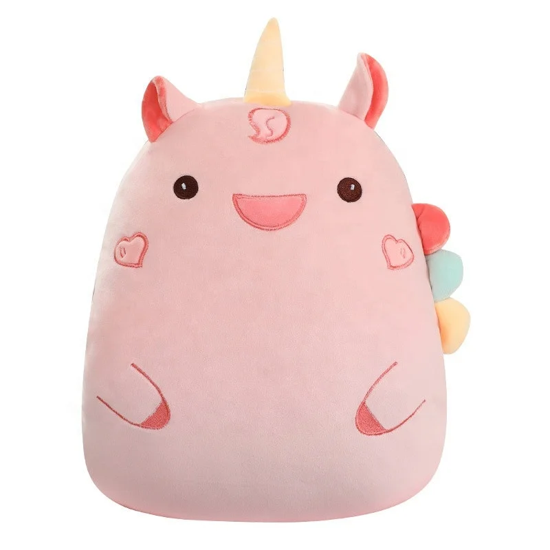 Cartoon 3 in 1 Plush Stuffed Animal Blanket Hand Warmer And Pillow Cute Unicorn,Elephant,Cat,Dinosaur Shape Plush Pillow Toy