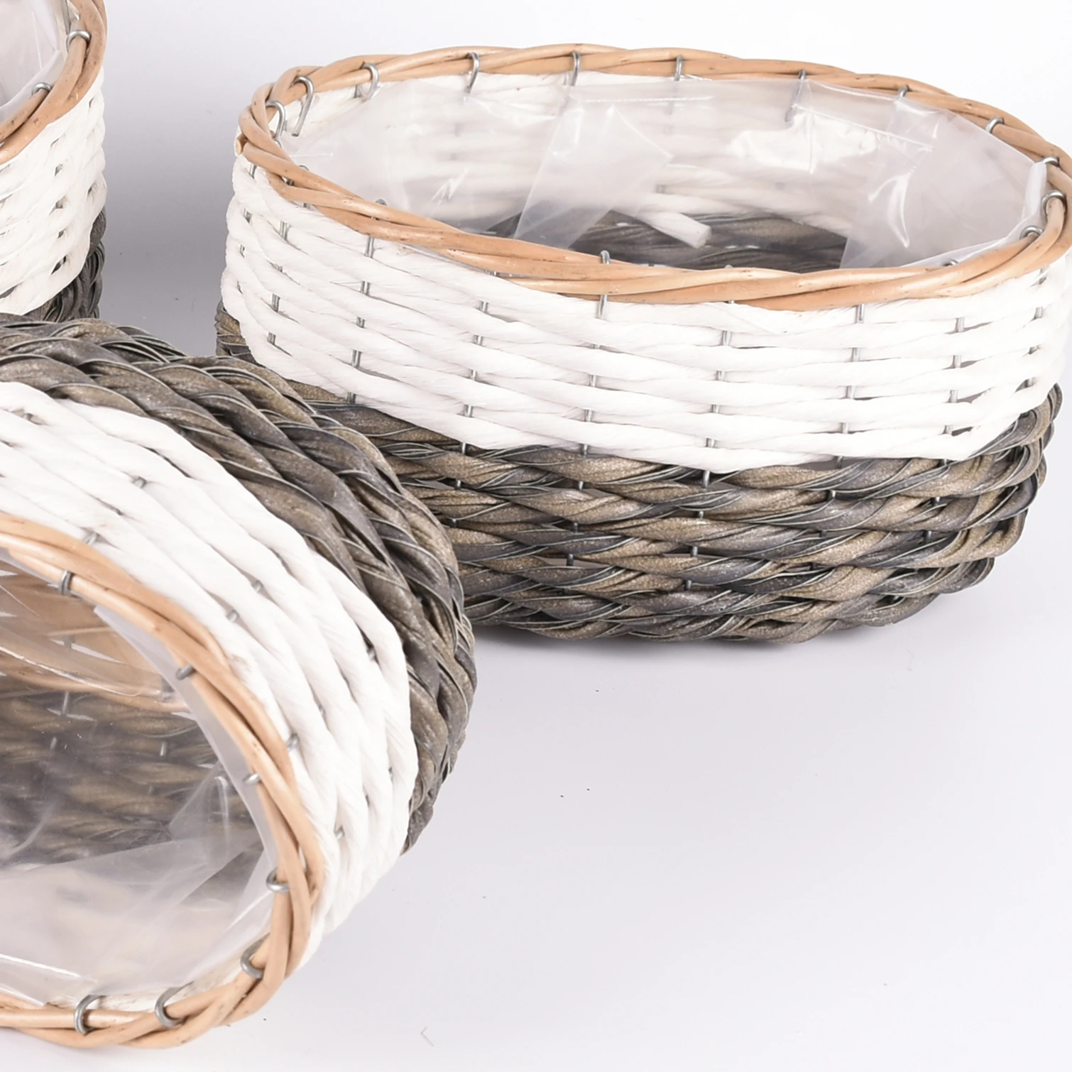 GY BSCI Leaves Rope Woven Basket Without Handles for Shelves ,Toys ,Book, Cloth Storage Basket