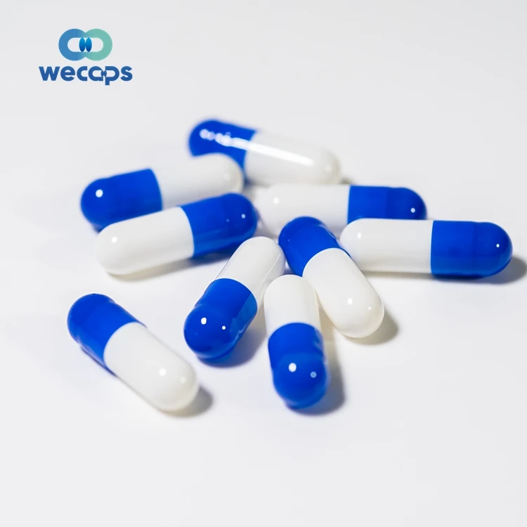 Wecaps Hot Sale Blue Gelatin Empty Capsule Gelatin Pill Capsules Separated Empty Hard Gelatin Capsules
