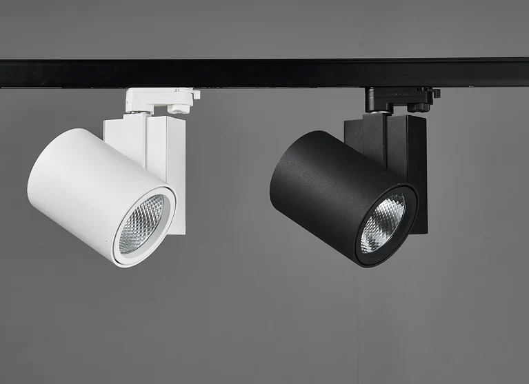 High Lumen black  White 3 Phase Tracklight , 30w Aluminum Track Lamp, Dali 3 Wire 4 Wire COB 50W 40W 45W LED Track Light