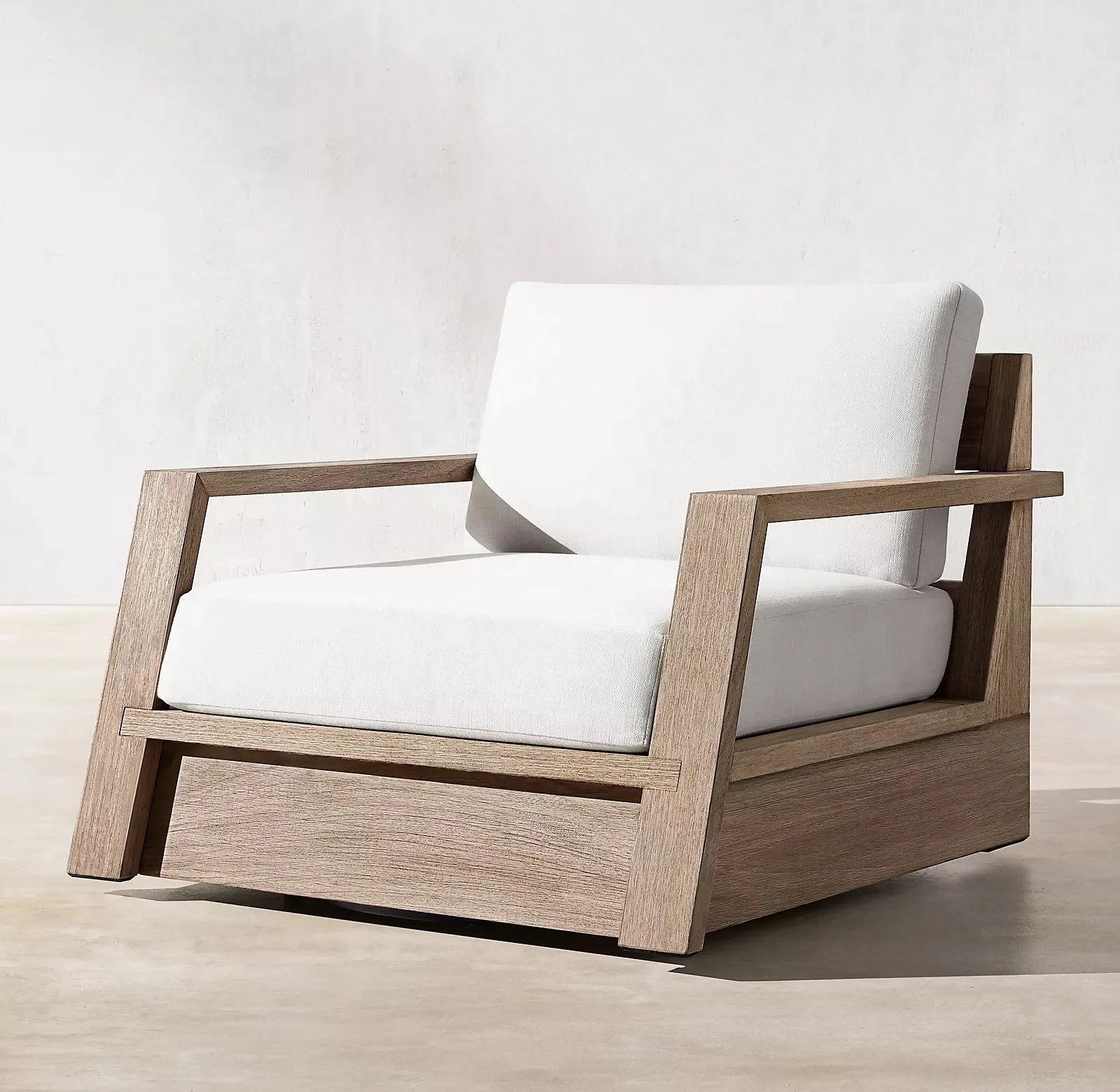 Outdoor patio garden sets wood furniture teak swivel lounge chair