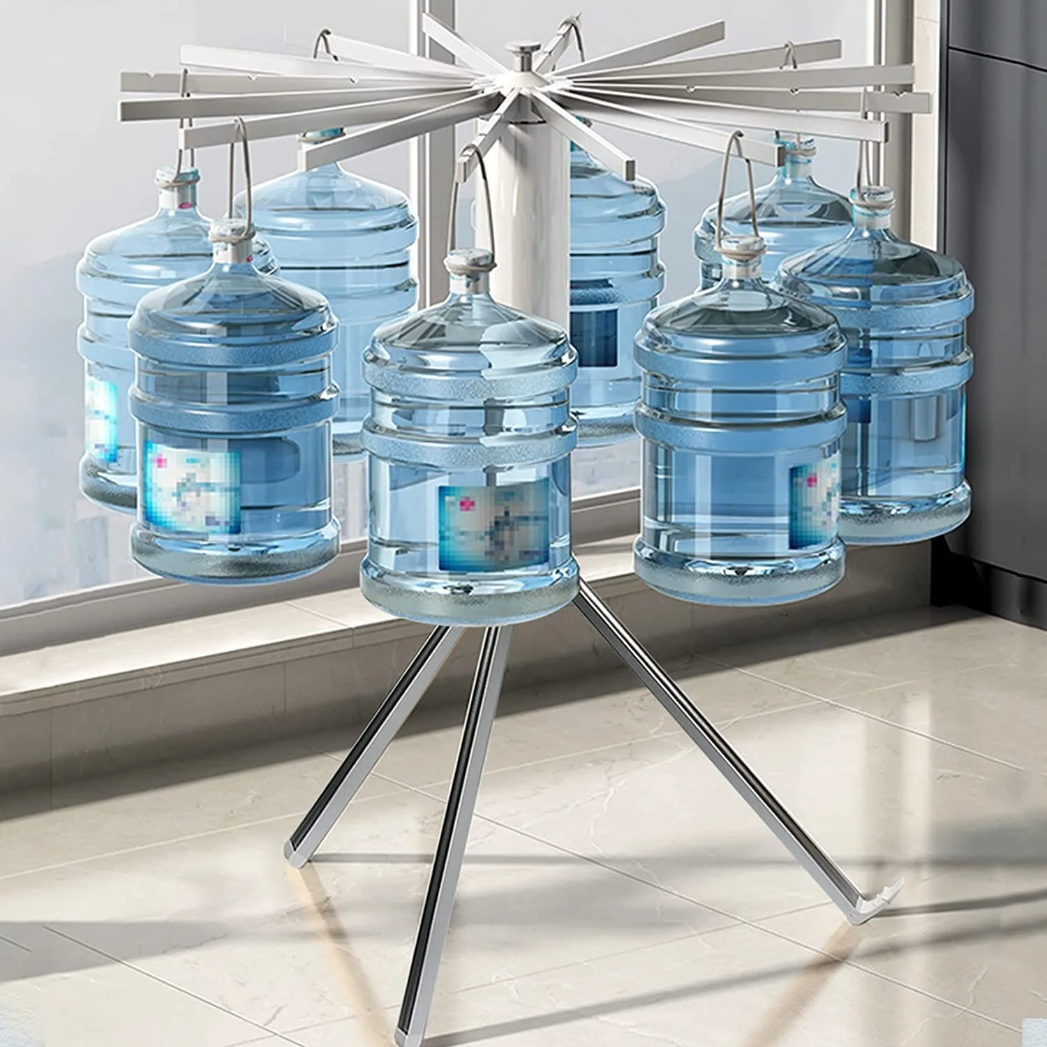 Aluminum Rods Large Indoor Clothes Drying Rack Foldable Cloth Drying Stand For Home Use