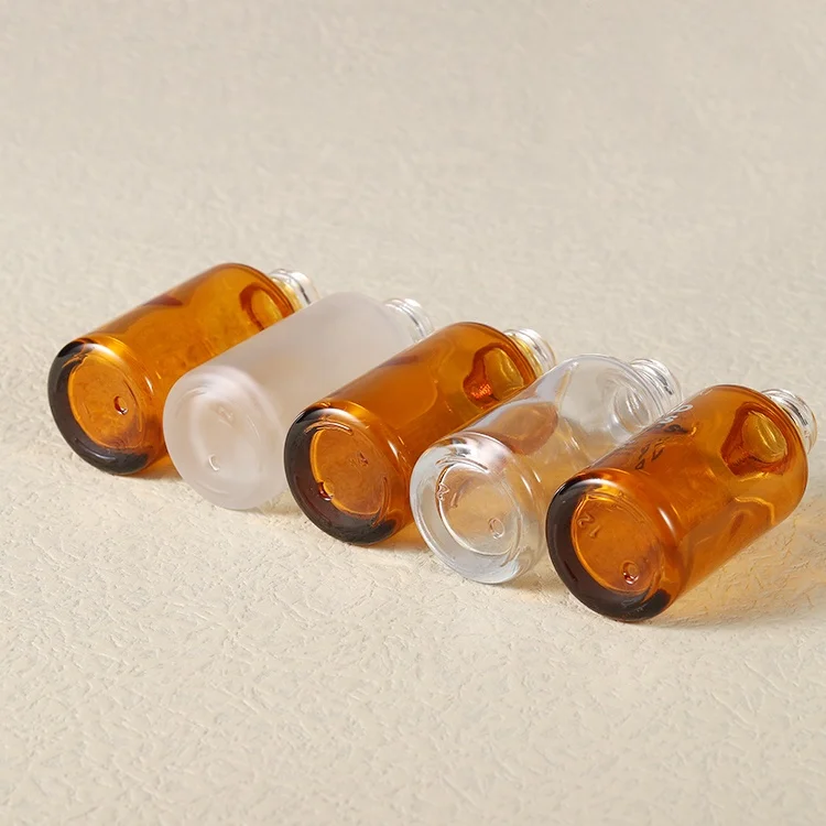 20ml new design luxury glass essential oil dropper bottle skincare serum packaging with metal gold dropper