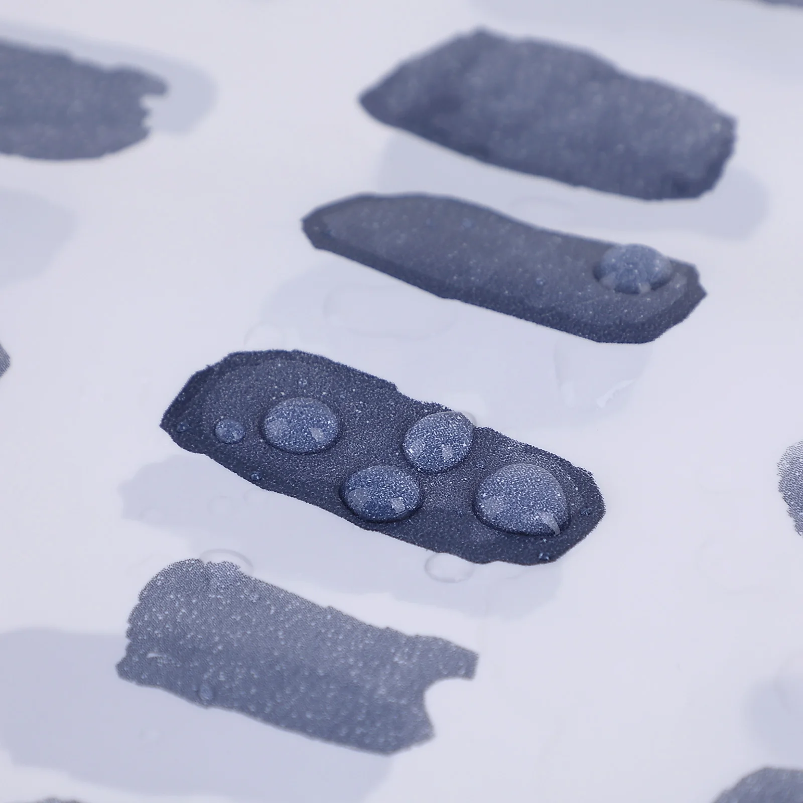 Plastic  PEVA Shower Curtain with Plastic C hooks Set of 13