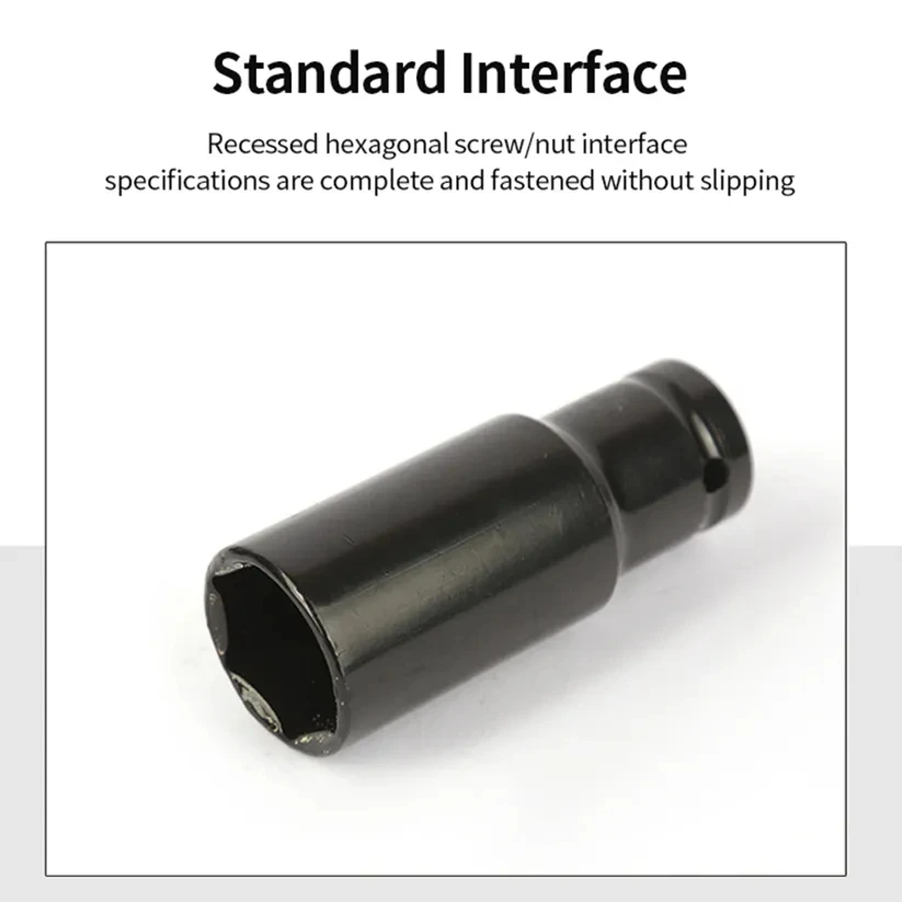 Wholesale 10PCS 1/2 inch Pneumatic Wrenches Electric Socket Head Lithium Battery Wrench with Hexagonal Opening Extended Version