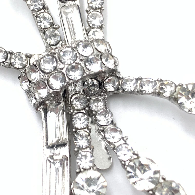 High quality Vintage custom wedding removable rhinestone shoe clips for bridal