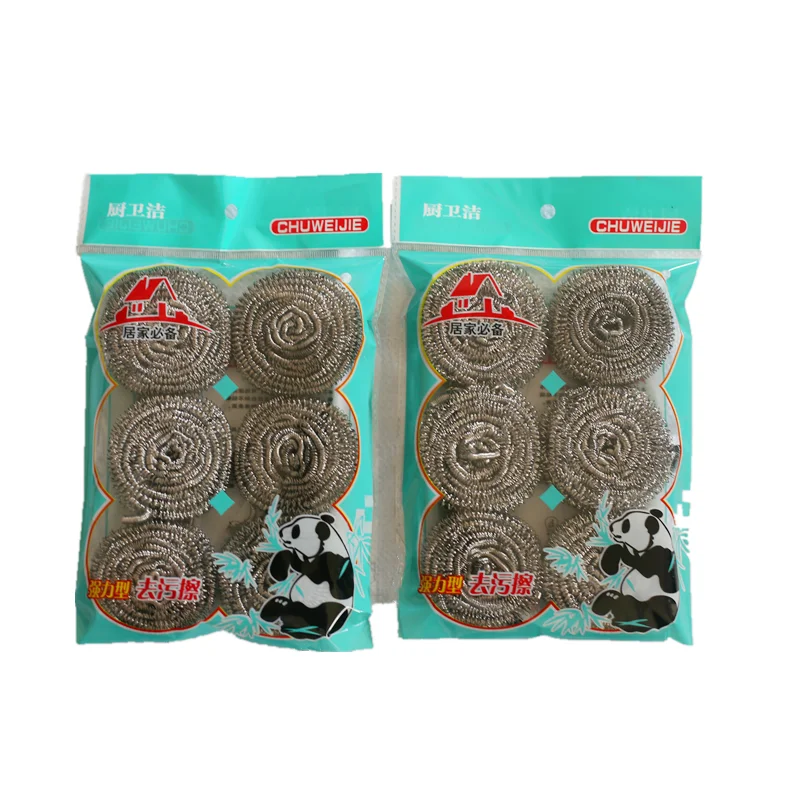 Source Factory India Wholesale Kitchen Pot Cleaning Dishes Washing Spiral Balls Stainless Steel Scrubber