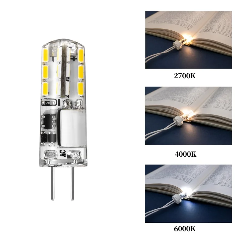 China LED supplier 4000k 6000K G4 LED bulb cool white no flicker DC 12v Bi Pin residential LED crystal light bulb