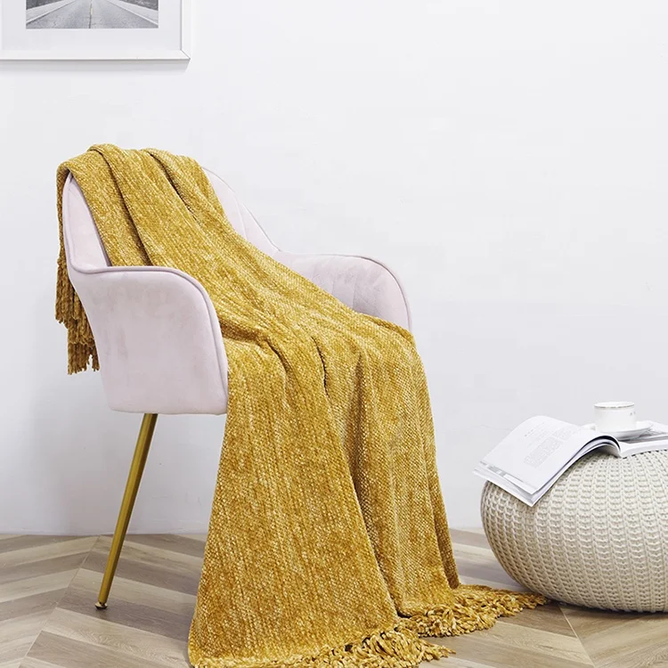 New design luxury knitted throw blanket for living room