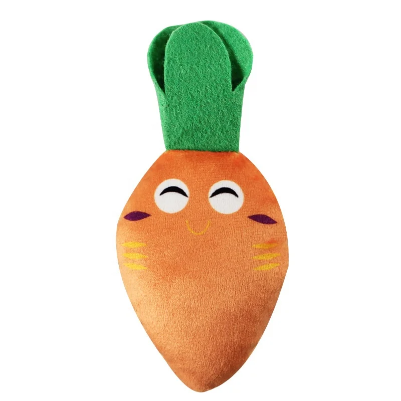 Wholesale Vegetables Fruit dog cat pet toy dog soft plush toy squeaky dog chew toys