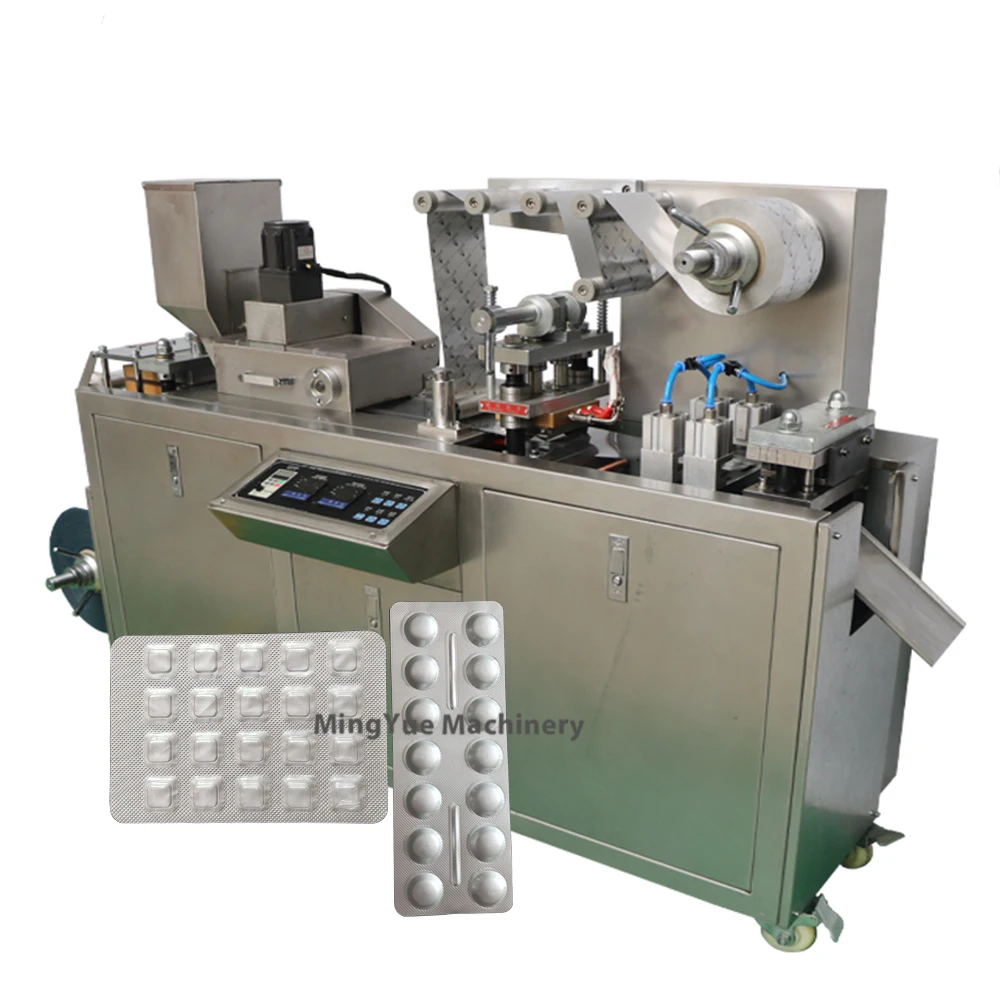 Automatic Packaging Tablet Capsule Pill Flat Plate Strip Sealing Alu PVC Forming Blister Packing Machine Price MY-80