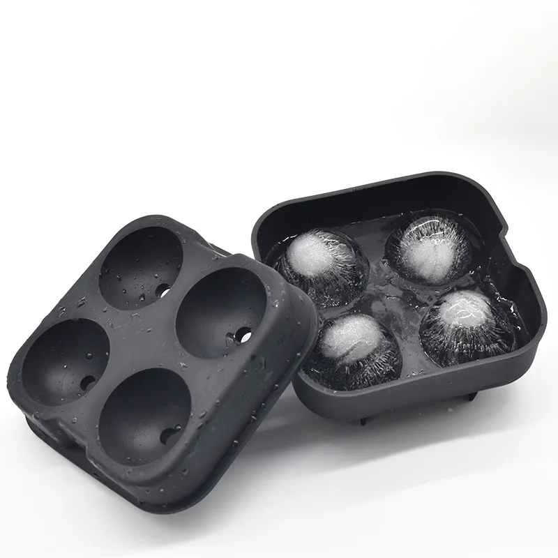
hot selling rugby ice cube 4 ball custom ball maker sphere mold 